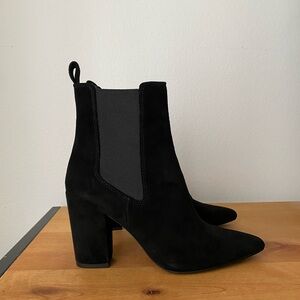Steve Madden Subtle Bootie in Black Suede